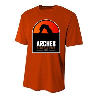 Arches National Park Youth Performance Sprint T-Shirt