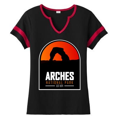 Arches National Park Ladies Halftime Notch Neck Tee