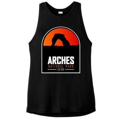 Arches National Park Ladies PosiCharge Tri-Blend Wicking Tank