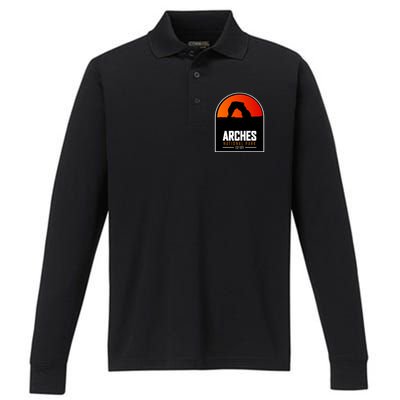 Arches National Park Performance Long Sleeve Polo