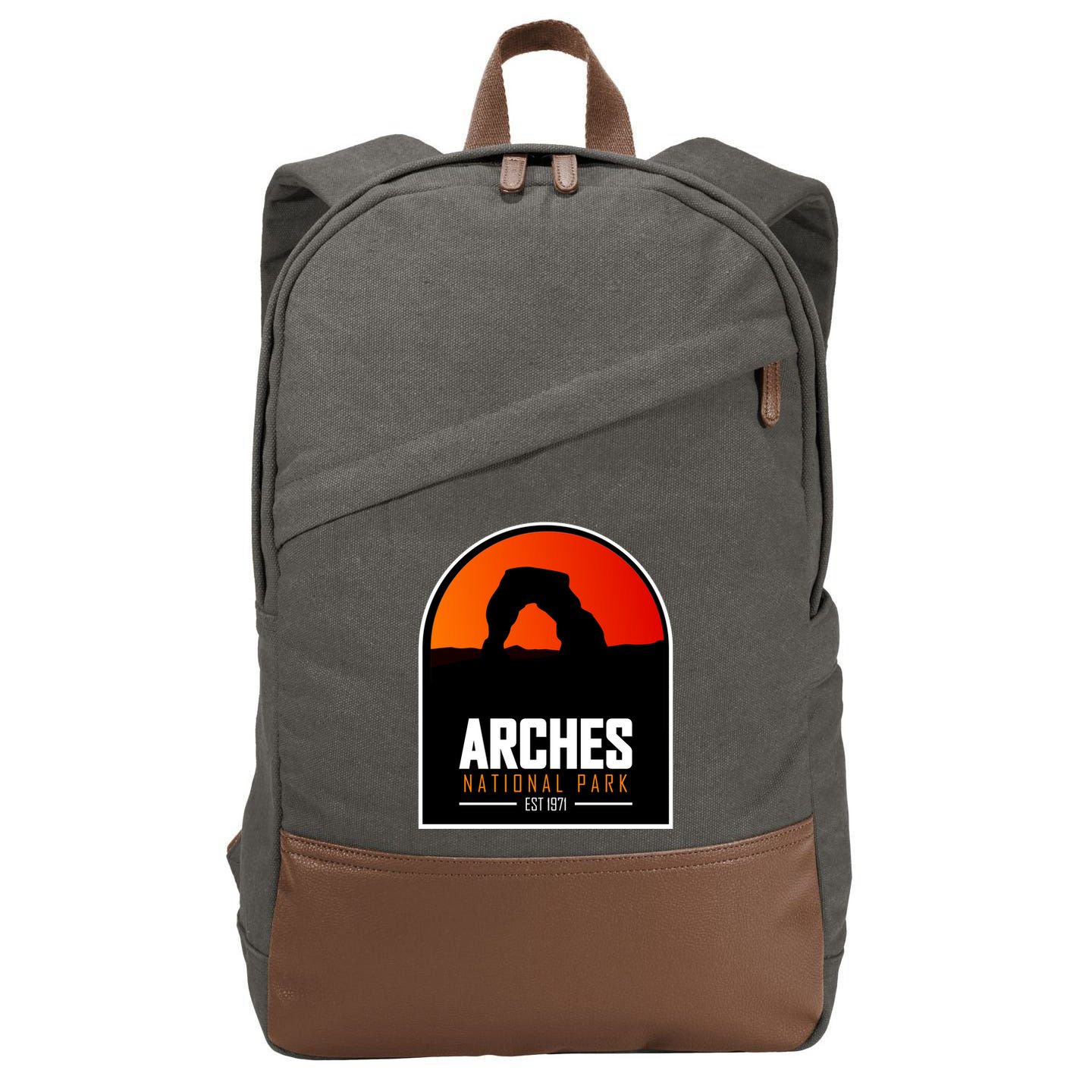Arches National Park Cotton Canvas Backpack