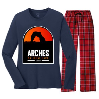 Arches National Park Women's Long Sleeve Flannel Pajama Set 