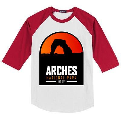 Arches National Park Kids Colorblock Raglan Jersey