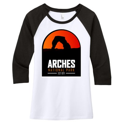 Arches National Park Women's Tri-Blend 3/4-Sleeve Raglan Shirt