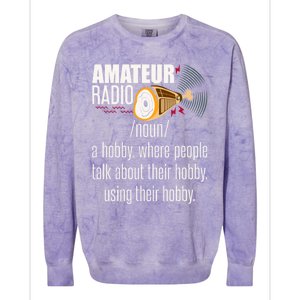 Amateur Radio Definition Gift Ham Radio Operator Enthusiast Gift Colorblast Crewneck Sweatshirt