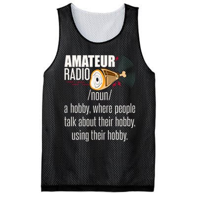 Amateur Radio Definition Gift Ham Radio Operator Enthusiast Gift Mesh Reversible Basketball Jersey Tank