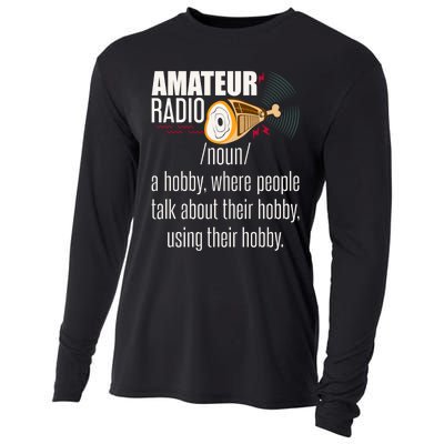 Amateur Radio Definition Gift Ham Radio Operator Enthusiast Gift Cooling Performance Long Sleeve Crew