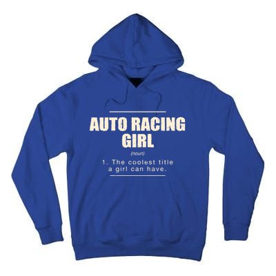 Auto Racing Definition Car Racing Adventure Sports Gift Tall Hoodie