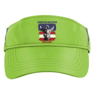 American Rockstar Dallas Texas Gift For Firefighter Cool Gift Adult Drive Performance Visor