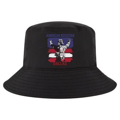 American Rockstar Dallas Texas Gift For Firefighter Cool Gift Cool Comfort Performance Bucket Hat