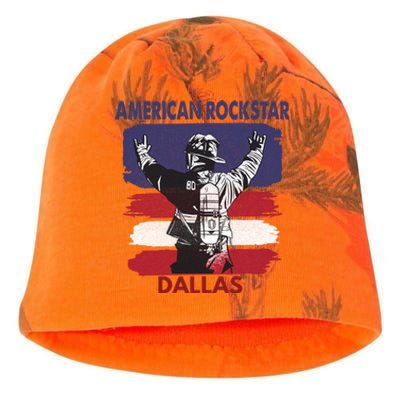 American Rockstar Dallas Texas Gift For Firefighter Cool Gift Kati - Camo Knit Beanie