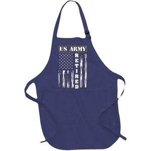 ARMY Retired - Distressed American Flag Full-Length Apron With Pockets