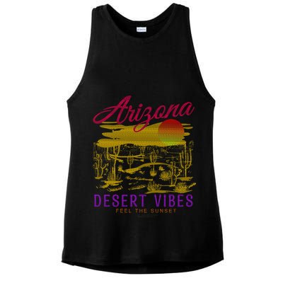 Arizona Retro Desert Vibes Ladies PosiCharge Tri-Blend Wicking Tank