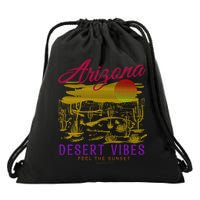 Arizona Retro Desert Vibes Drawstring Bag