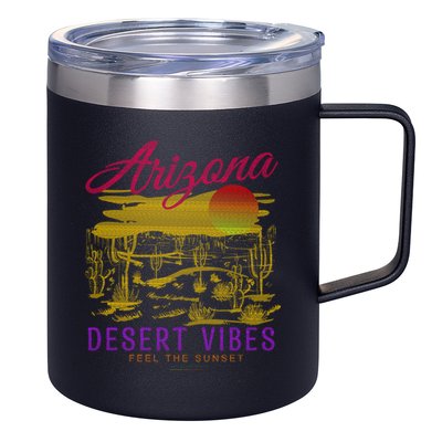 Arizona Retro Desert Vibes 12oz Stainless Steel Coffee Mug