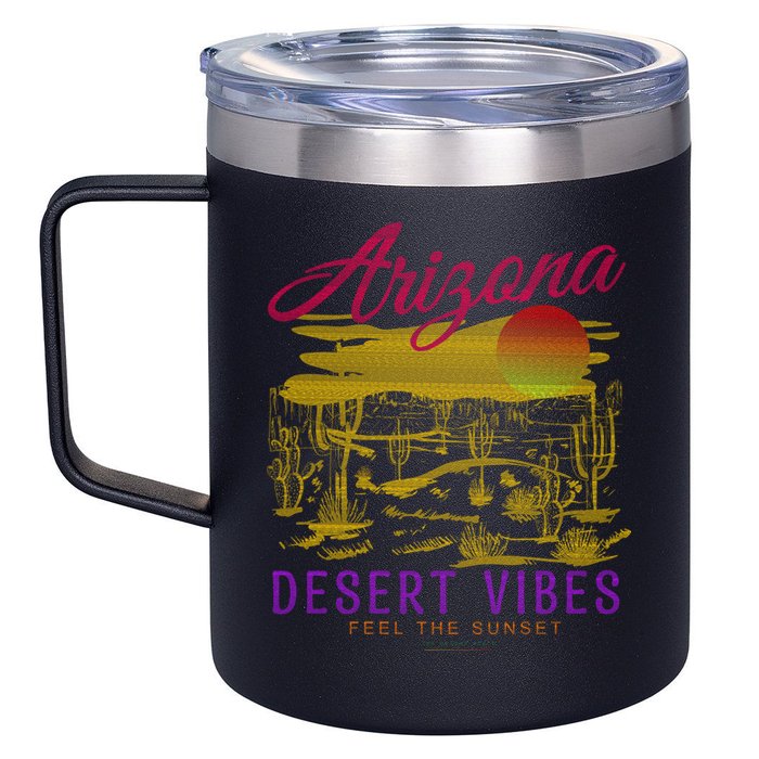 Arizona Retro Desert Vibes 12oz Stainless Steel Coffee Mug