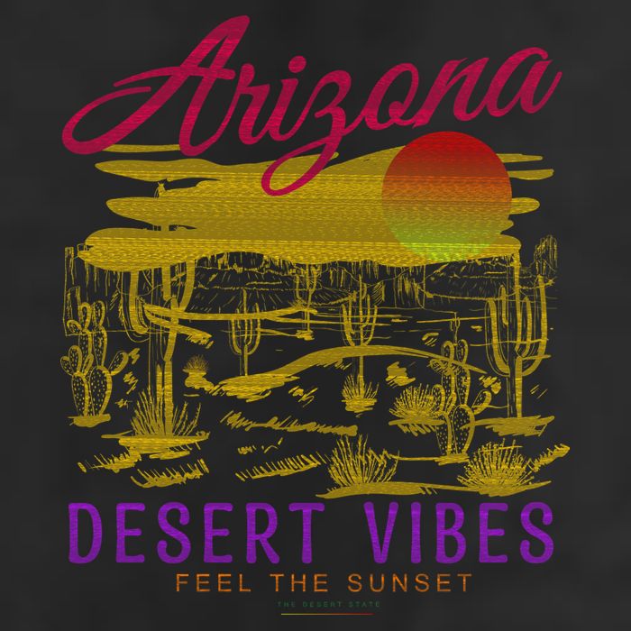 Arizona Retro Desert Vibes Large Microfiber Waffle Golf Towel