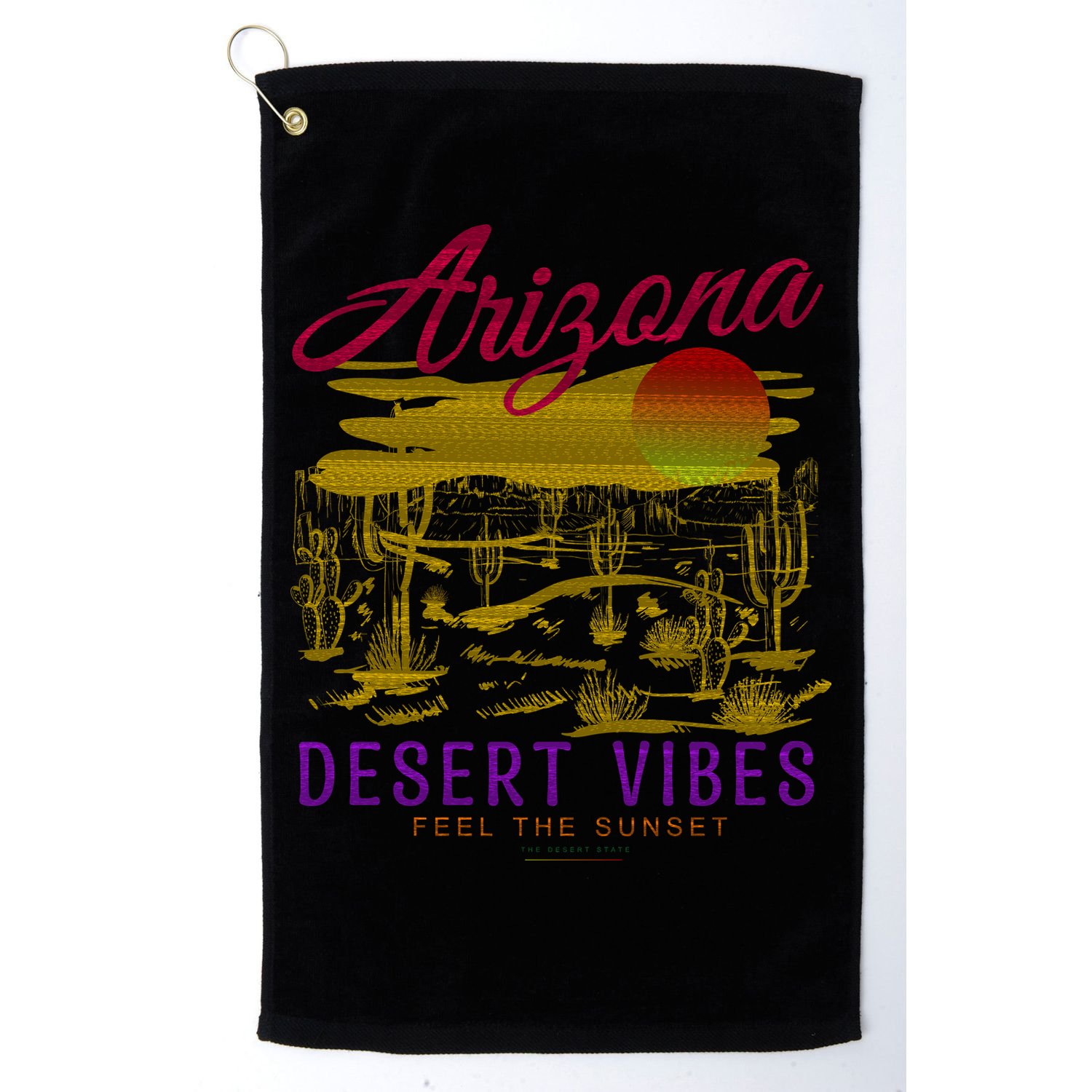 Arizona Retro Desert Vibes Golf Towel