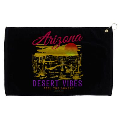 Arizona Retro Desert Vibes Grommeted Golf Towel