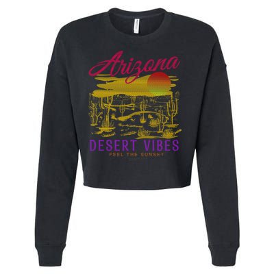 Arizona Retro Desert Vibes Cropped Pullover Crew