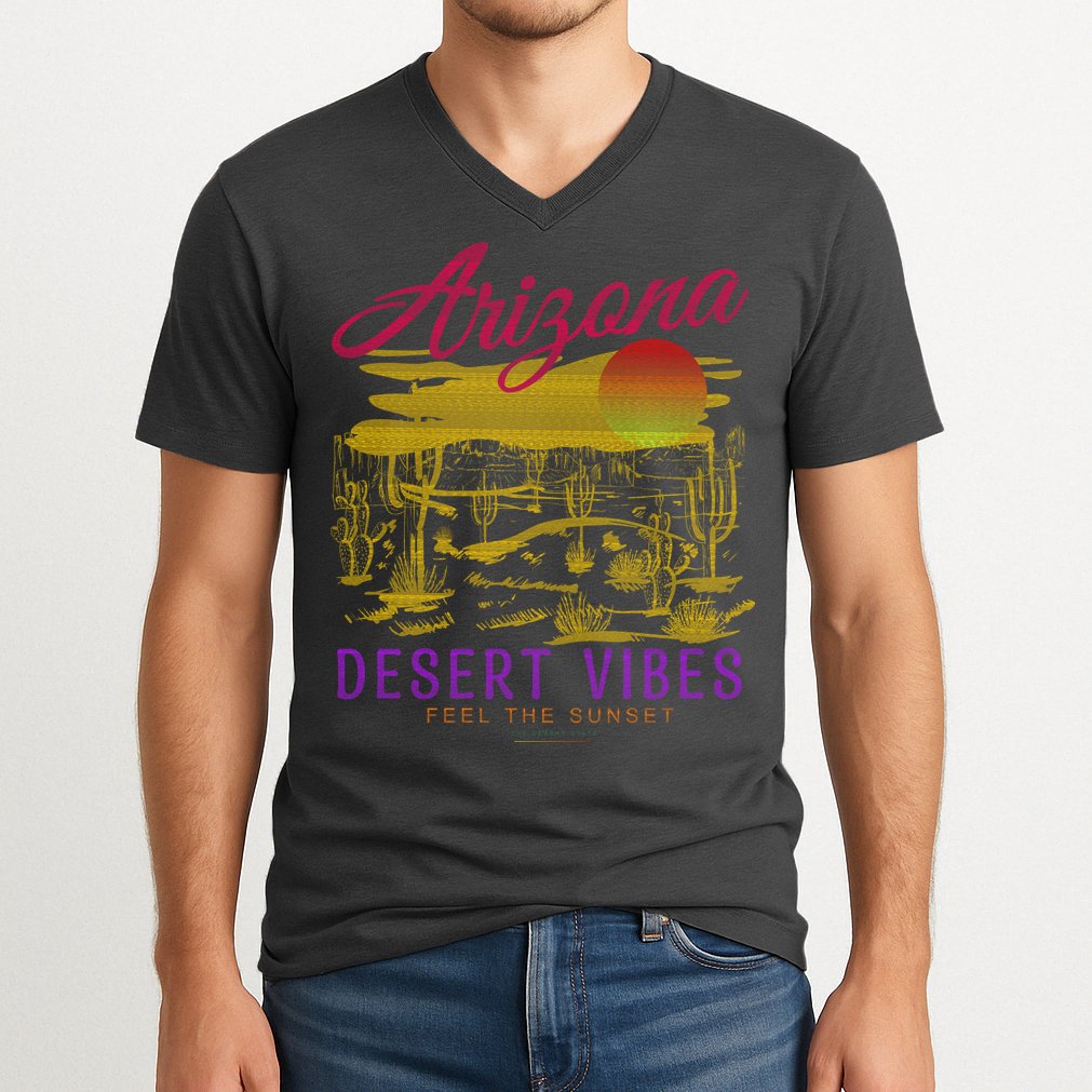 Arizona Retro Desert Vibes V-Neck T-Shirt