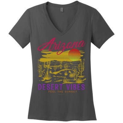 Arizona Retro Desert Vibes Women's V-Neck T-Shirt