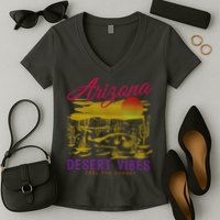 Arizona Retro Desert Vibes Women's V-Neck T-Shirt