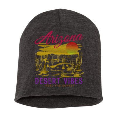 Arizona Retro Desert Vibes Short Acrylic Beanie