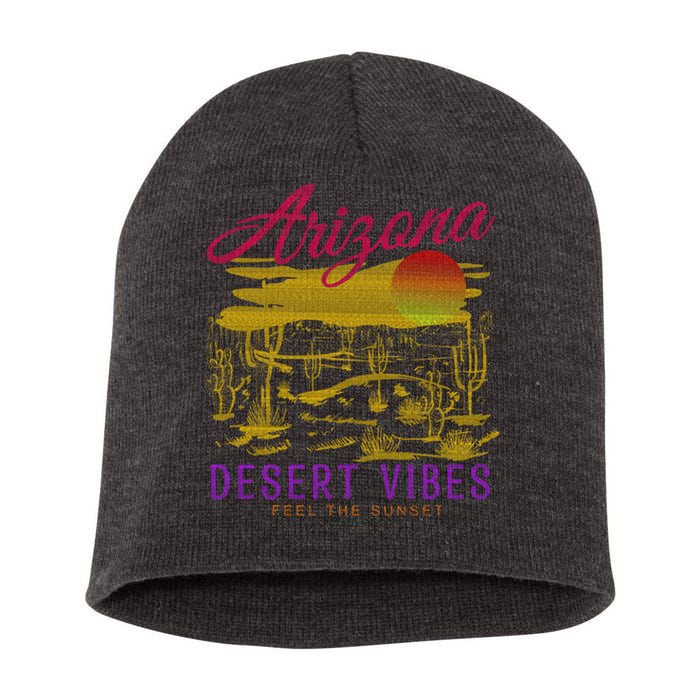 Arizona Retro Desert Vibes Short Acrylic Beanie