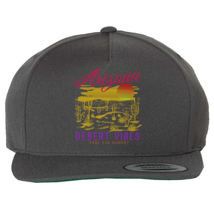 Arizona Retro Desert Vibes Wool Snapback Cap