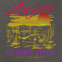 Arizona Retro Desert Vibes Cotton Canvas Backpack
