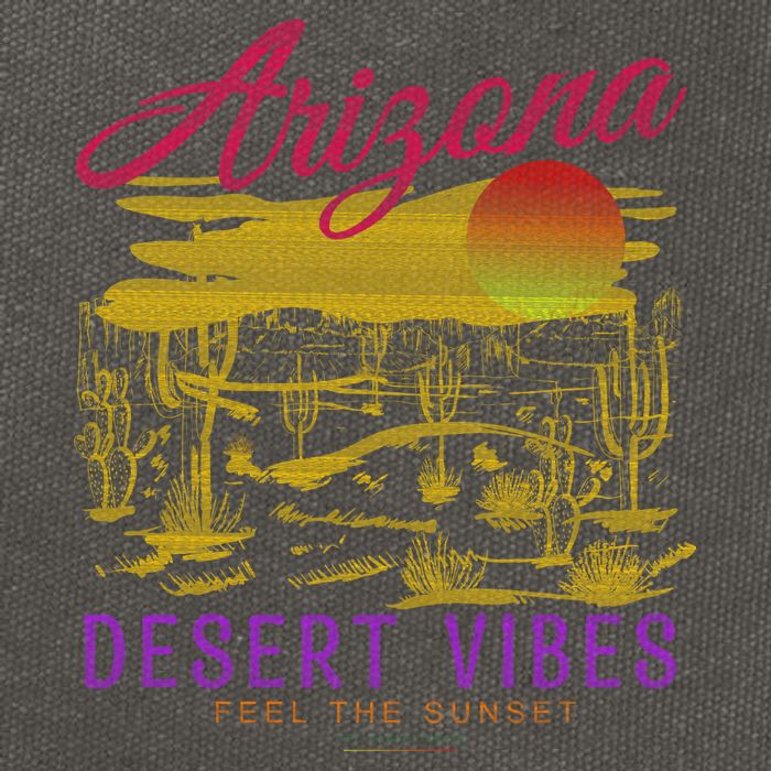 Arizona Retro Desert Vibes Cotton Canvas Backpack