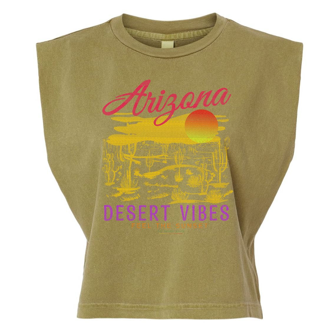 Arizona Retro Desert Vibes Garment-Dyed Women's Muscle Tee