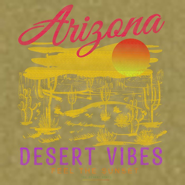 Arizona Retro Desert Vibes Garment-Dyed Women's Muscle Tee