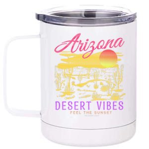 Arizona Retro Desert Vibes 12 oz Stainless Steel Tumbler Cup