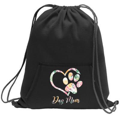 Animal Rescue Dog Paw Print Tie Dye Rainbow Dog Love Sweatshirt Cinch Pack Bag