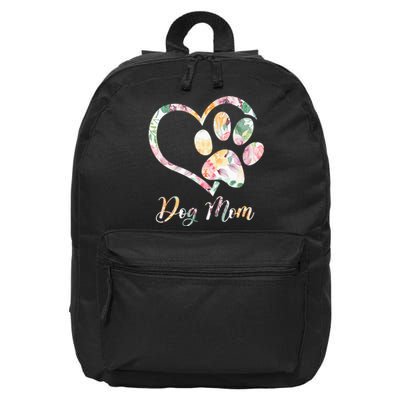 Animal Rescue Dog Paw Print Tie Dye Rainbow Dog Love 16 in Basic Backpack