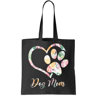 Animal Rescue Dog Paw Print Tie Dye Rainbow Dog Love Tote Bag