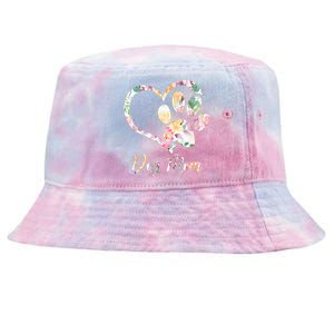 Animal Rescue Dog Paw Print Tie Dye Rainbow Dog Love Tie-Dyed Bucket Hat