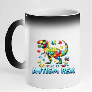 Autism Rex Dinosaur Gift 11oz Black Color Changing Mug