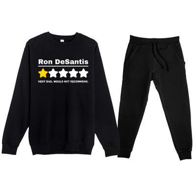 Anti-GOP Ron DeSantis Political Humor Funny Premium Crewneck Sweatsuit Set