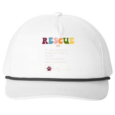 Animal Rescue Definition for Dog Lovers and Cat Lovers Snapback Five-Panel Rope Hat