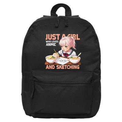 Anime Ramen Drawing Sketching Japan Anime 16 in Basic Backpack