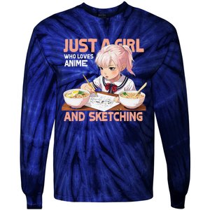 Anime Ramen Drawing Sketching Japan Anime Tie-Dye Long Sleeve Shirt