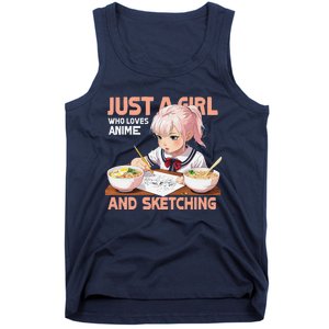 Anime Ramen Drawing Sketching Japan Anime Tank Top