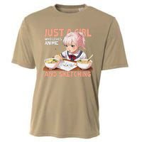 Anime Ramen Drawing Sketching Japan Anime Cooling Performance Crew T-Shirt