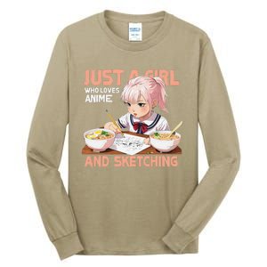 Anime Ramen Drawing Sketching Japan Anime Tall Long Sleeve T-Shirt