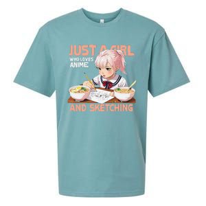 Anime Ramen Drawing Sketching Japan Anime Sueded Cloud Jersey T-Shirt