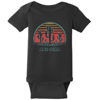 Arizona Retro Desert Sunset 80s Style Baby Bodysuit