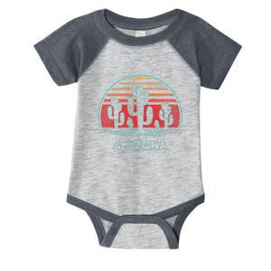 Arizona Retro Desert Sunset 80s Style Infant Baby Jersey Bodysuit